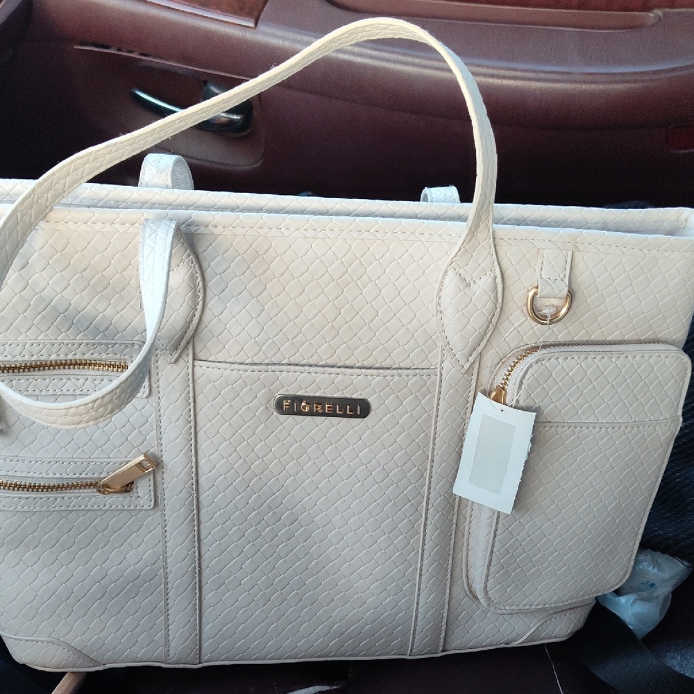 Cream Quilted Tote Bag